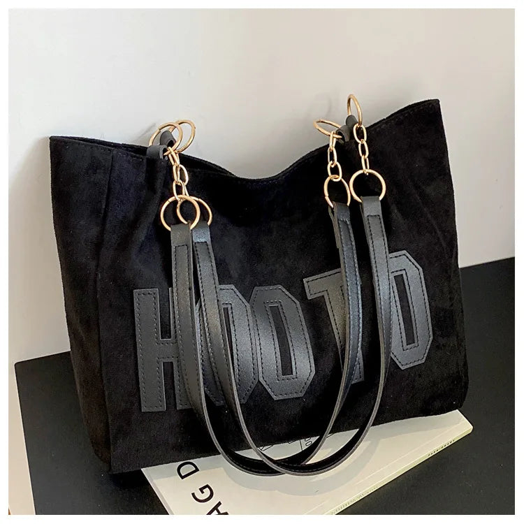 Solid Color Shoulder Bag