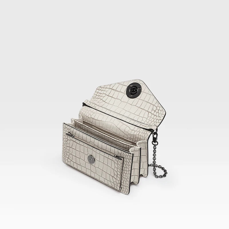 Chain Leather Clutch Bag