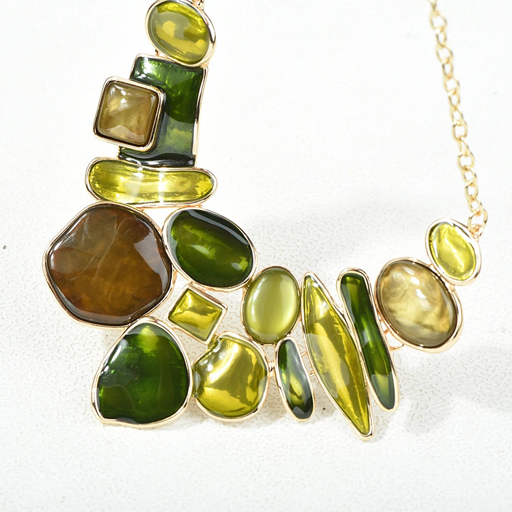 Geometric Choker & Earrings Set