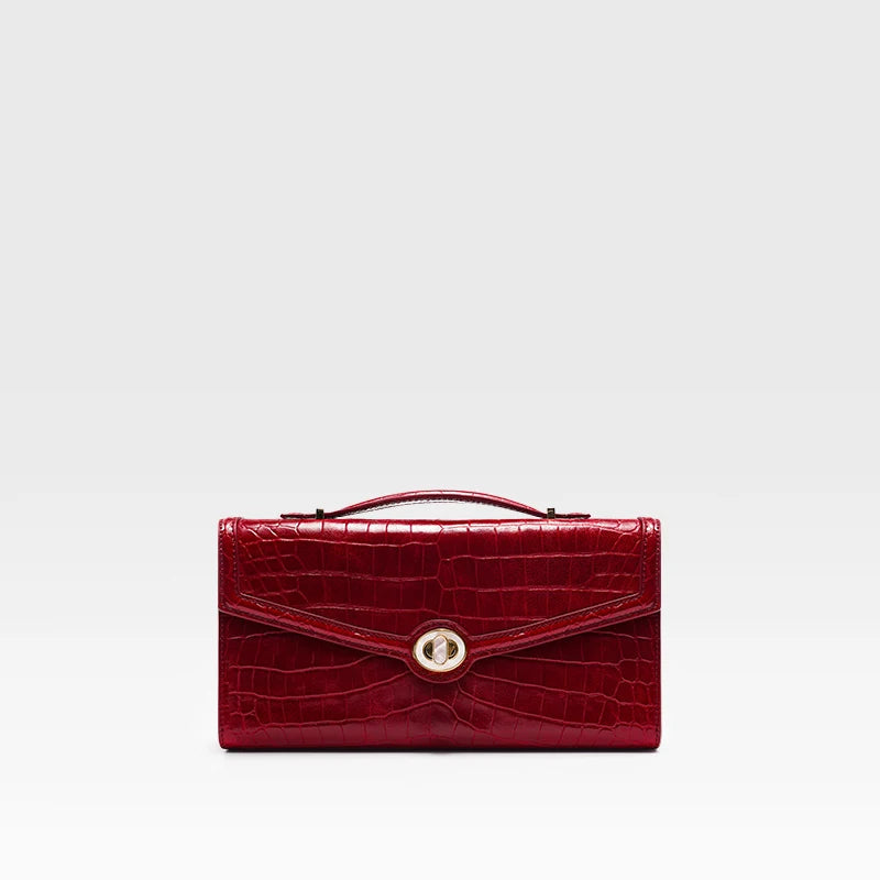 BAFELLI Leather Evening Clutch Bag