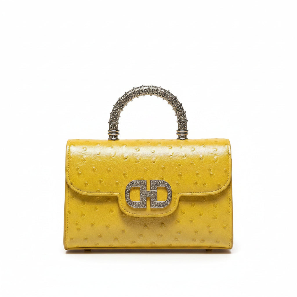 Ostrich Pattern Crossbody Handbag