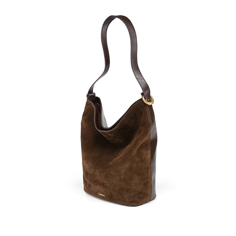 LA FESTIN Leather Bucket Tote Bag