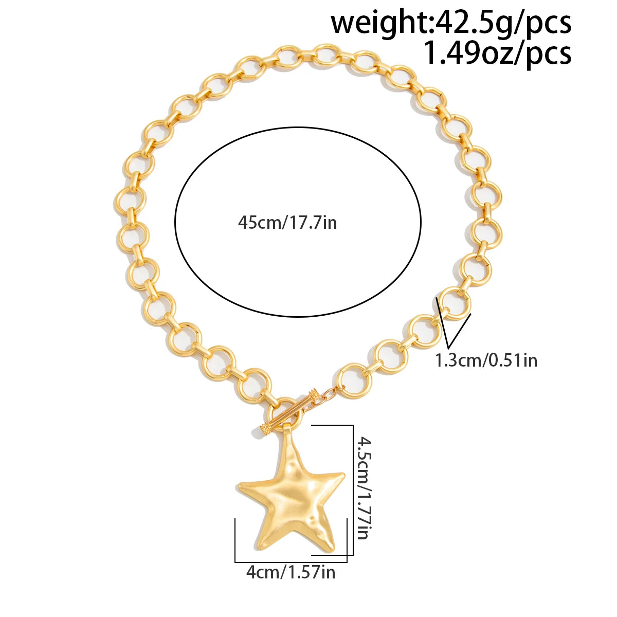 Punk Star Pendant Choker