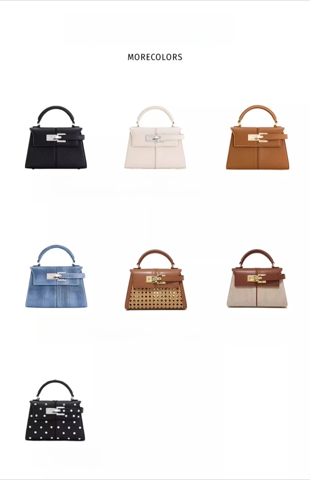 Genuine Leather Trapezoid Crossbody Bag
