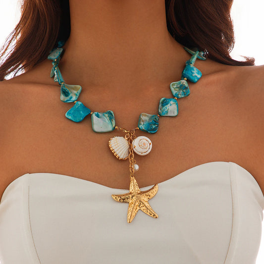 Starfish & Shell Beach Necklace
