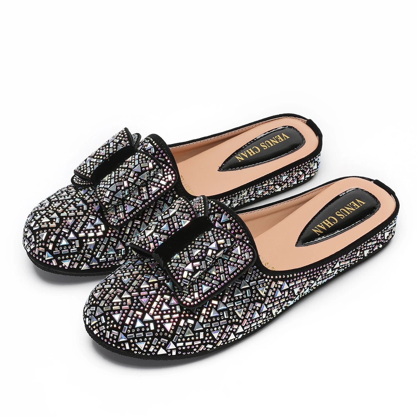 Nigeria Gold Color Half Shoes Comfortable Party Slippers Elegant