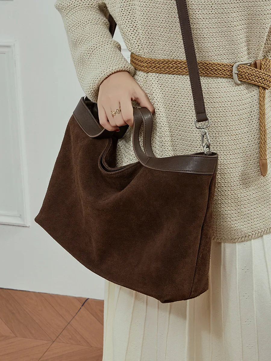 YANATARI Leather Large-Capacity Crossbody Bag