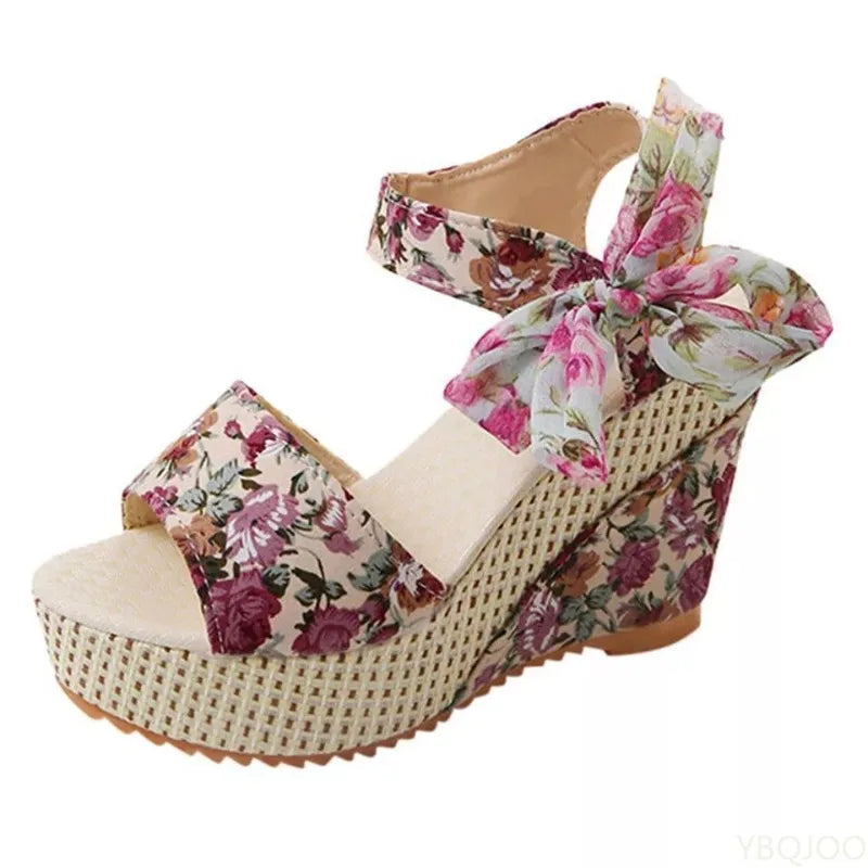 Summer New Fashion Slope Heel Fish Mouth Women's Sandals