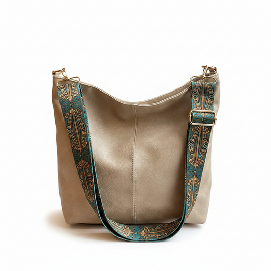 Wide Geometric Strap Shoulder Bag Large Capacity Crossbody Bags,Retro