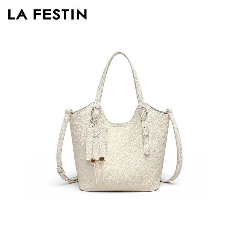 LA FESTIN Leather Tote Crossbody Bag
