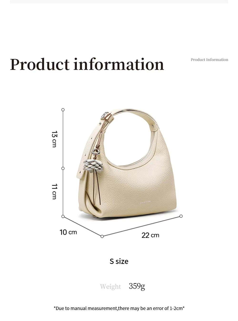 LA FESTIN Half Moon Crossbody Bag
