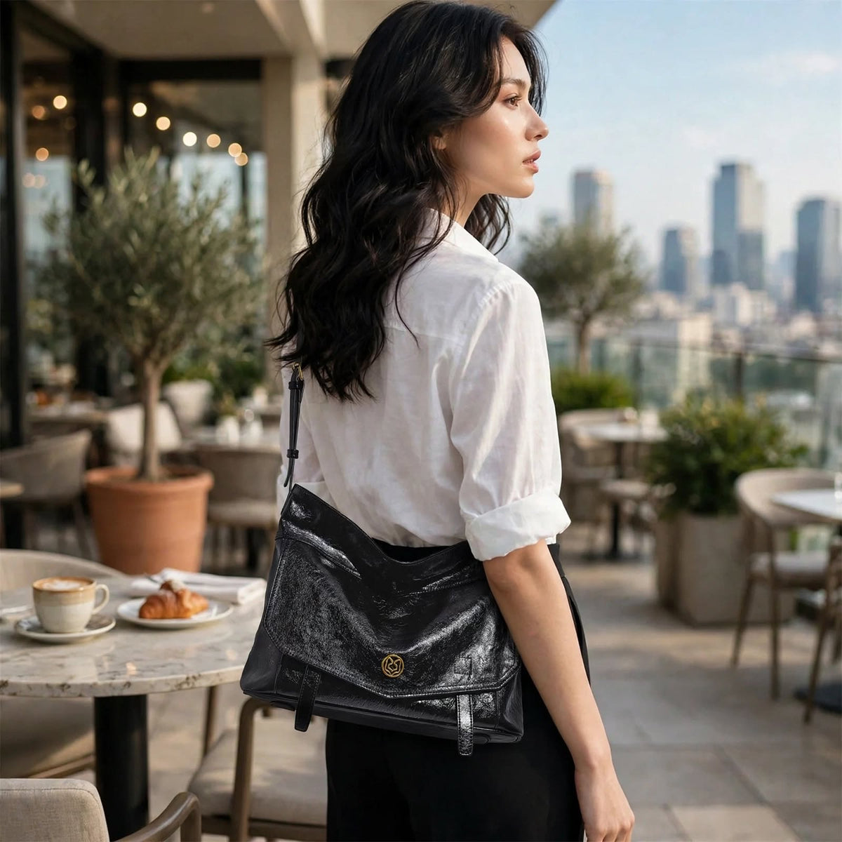 FOXER Genuine Leather Crossbody Bag