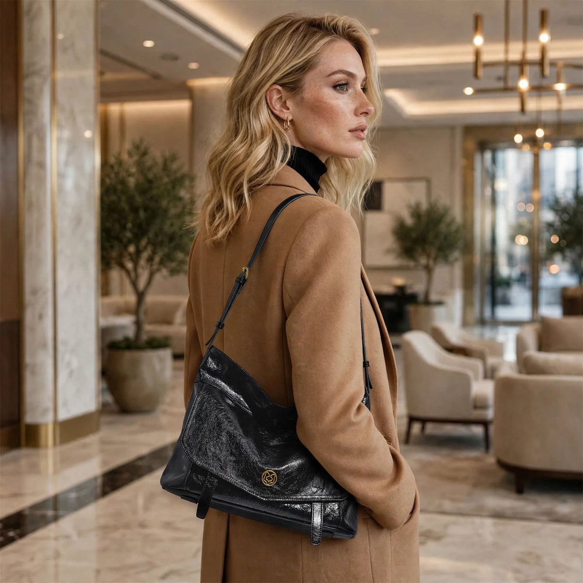FOXER Genuine Leather Crossbody Bag