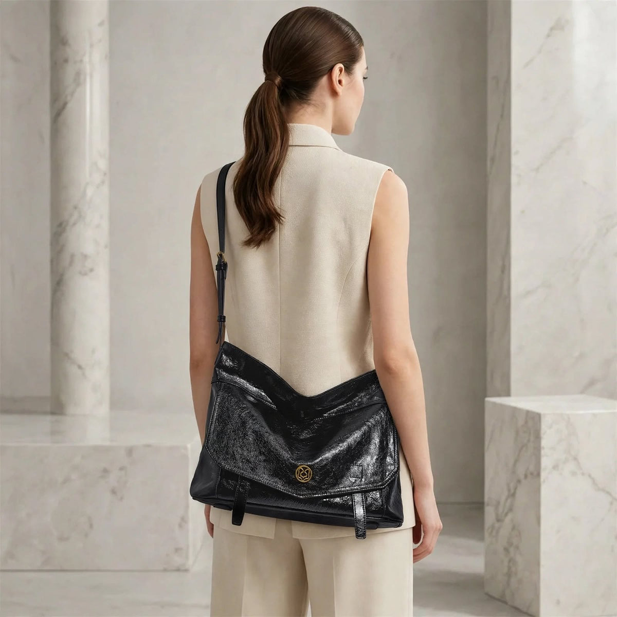FOXER Genuine Leather Crossbody Bag