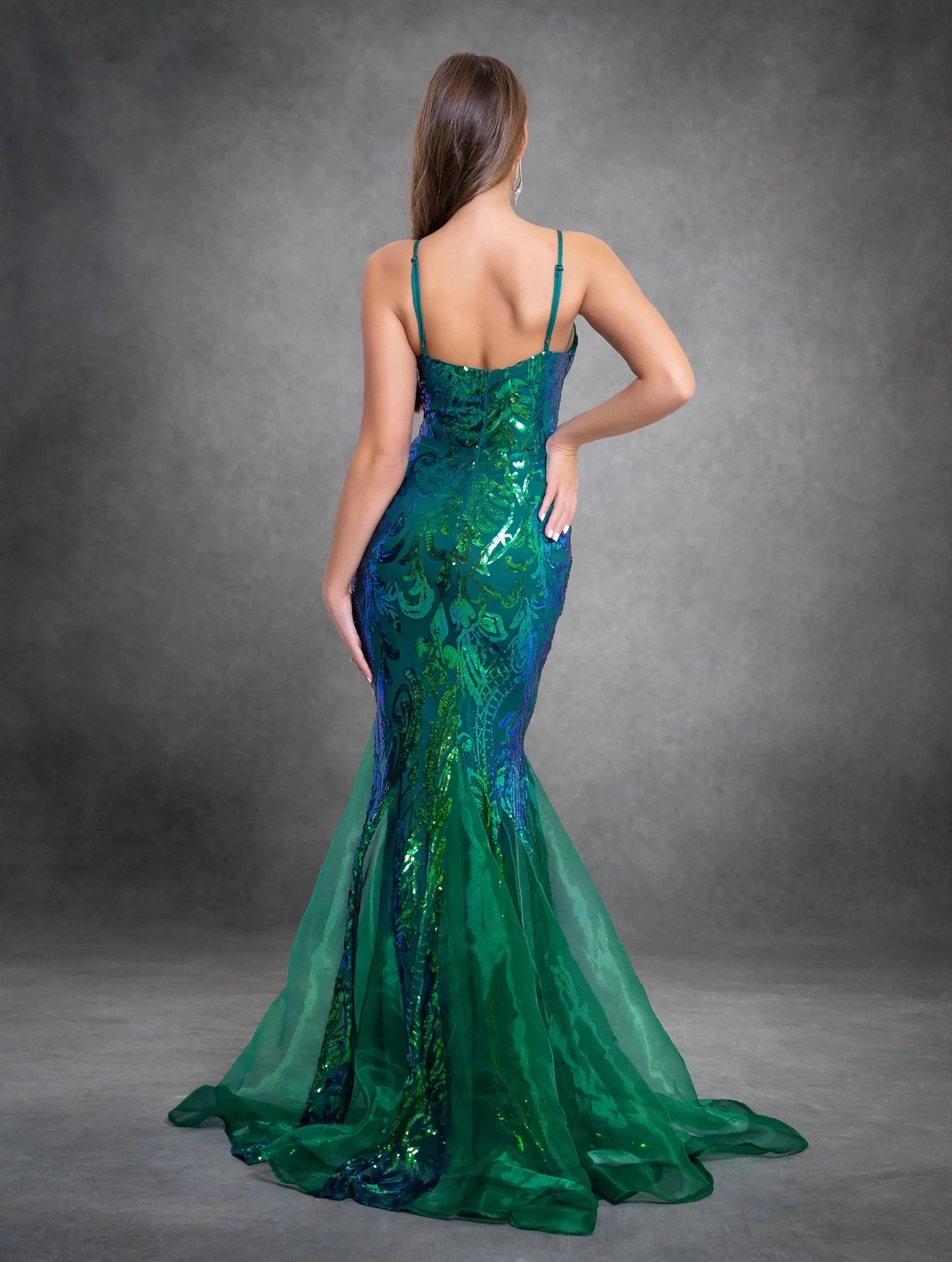 Sequin Maxi Evening Dress