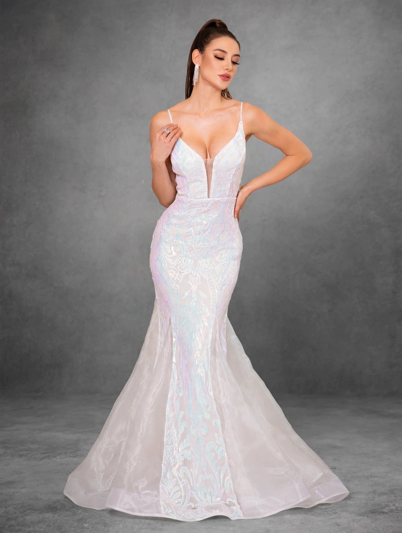 Sequin Maxi Evening Dress