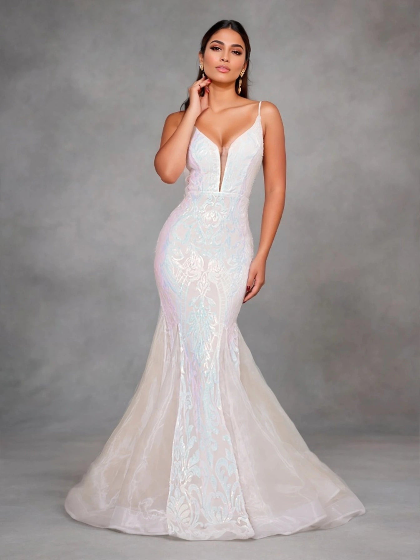 Sequin Maxi Evening Dress